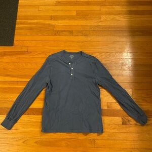 Men's Blue Henley JCrew Shirt